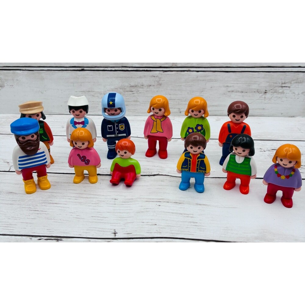 Vintage Playmobil 1.2.3 Toddler Figures Lot Chunkies Kids Figures Assortment